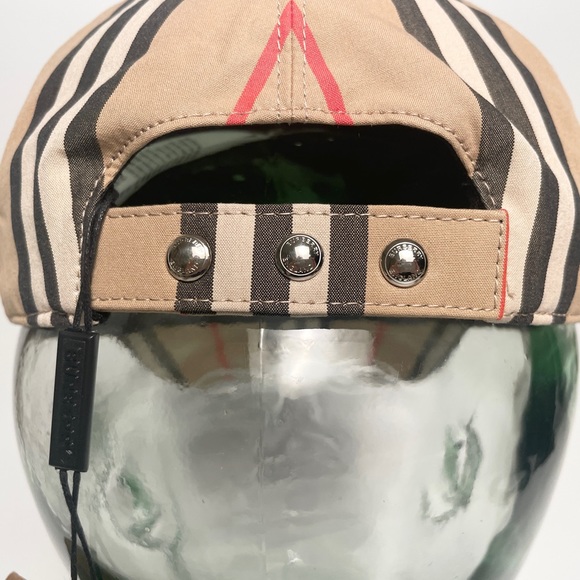 Burberry Monogram Motif Icon Stripe Cotton Baseball Cap, sz Small - Picture 5 of 8